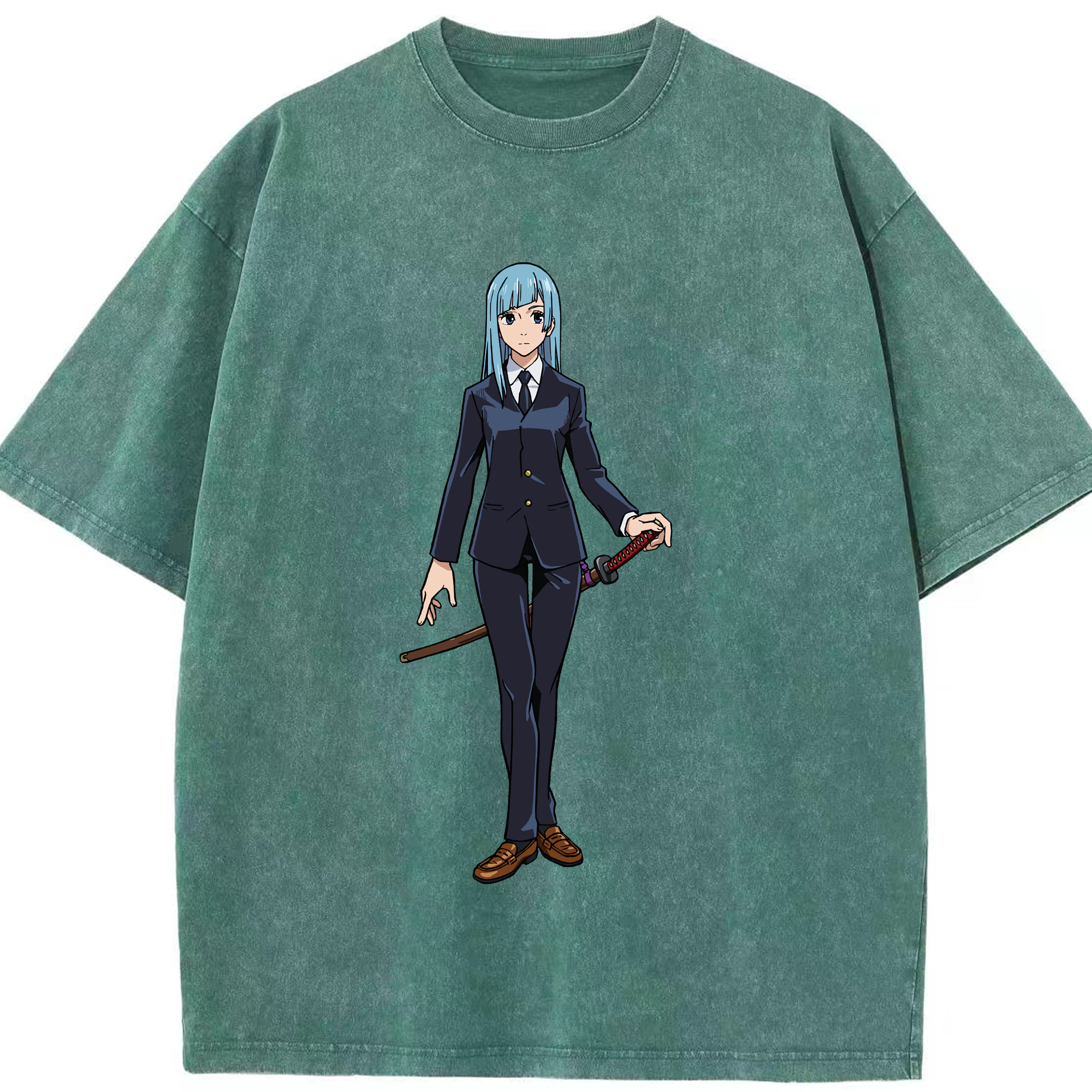 （画像用） 呪術廻戦 Jujutsu Kaisen 綿100% ヴィンテージ風 半袖Tシャツ（フロントプリント）